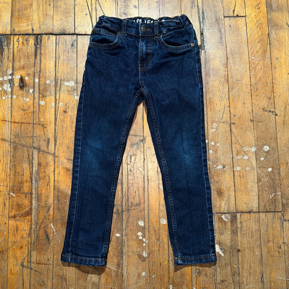 Nautica Jeans Boys Medium Blue Denim Slim Straight Fit Pocket Dark Wash‎ Preppy